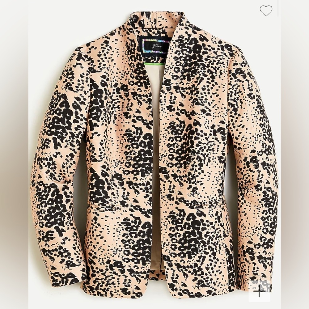 J.Crew going out blazer in leopard print. Size 00. Excellent used condition.